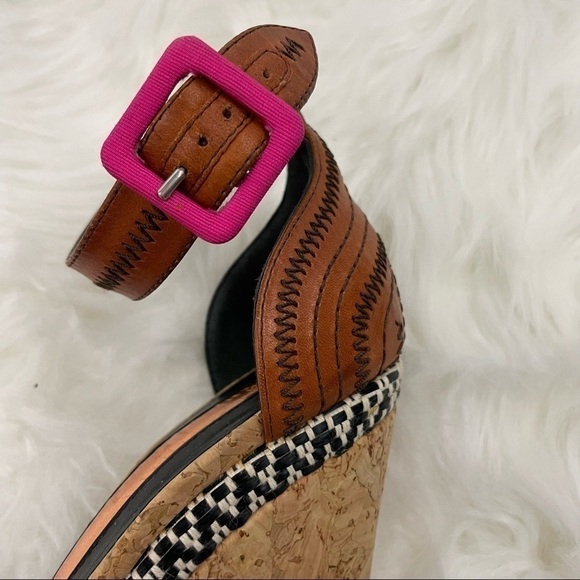 RUPERT Sanderson Nissa Peep Toe Wedge EU Size 36/ US Size 6 - Picture 5 of 12